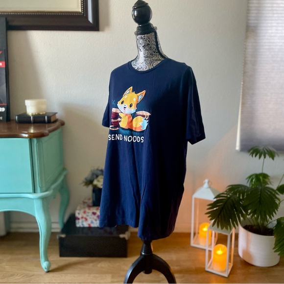 TeeTurtle Fox Sends Noods Graphic Tee Size XL - Picture 5 of 7